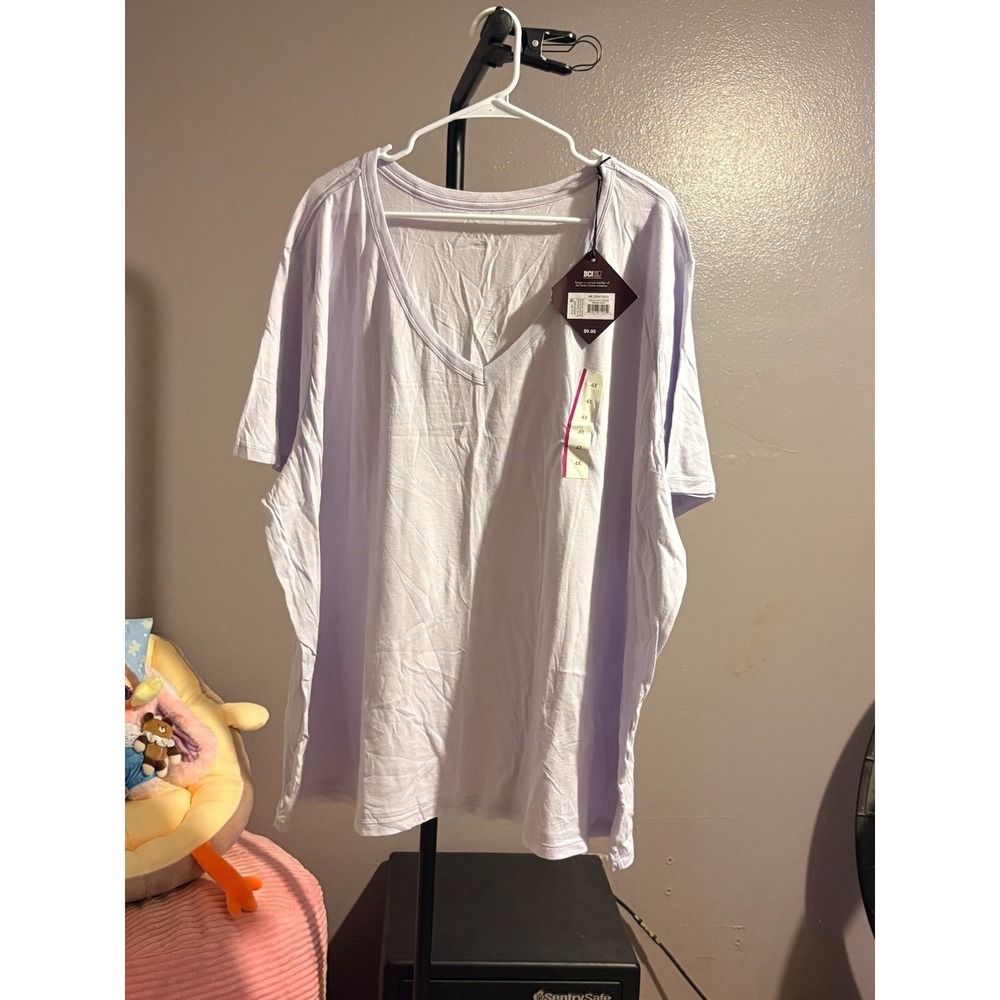 Ava and Viv Light‎ Purple, Short Sleeve Boyfriend T Shirt Sz 4X